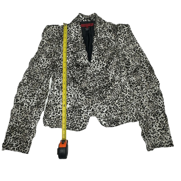 Vintage Early 2000’s Vivienne Tam Silk Black/White Animal Print Blazer Jacket 2 - Picture 10 of 16